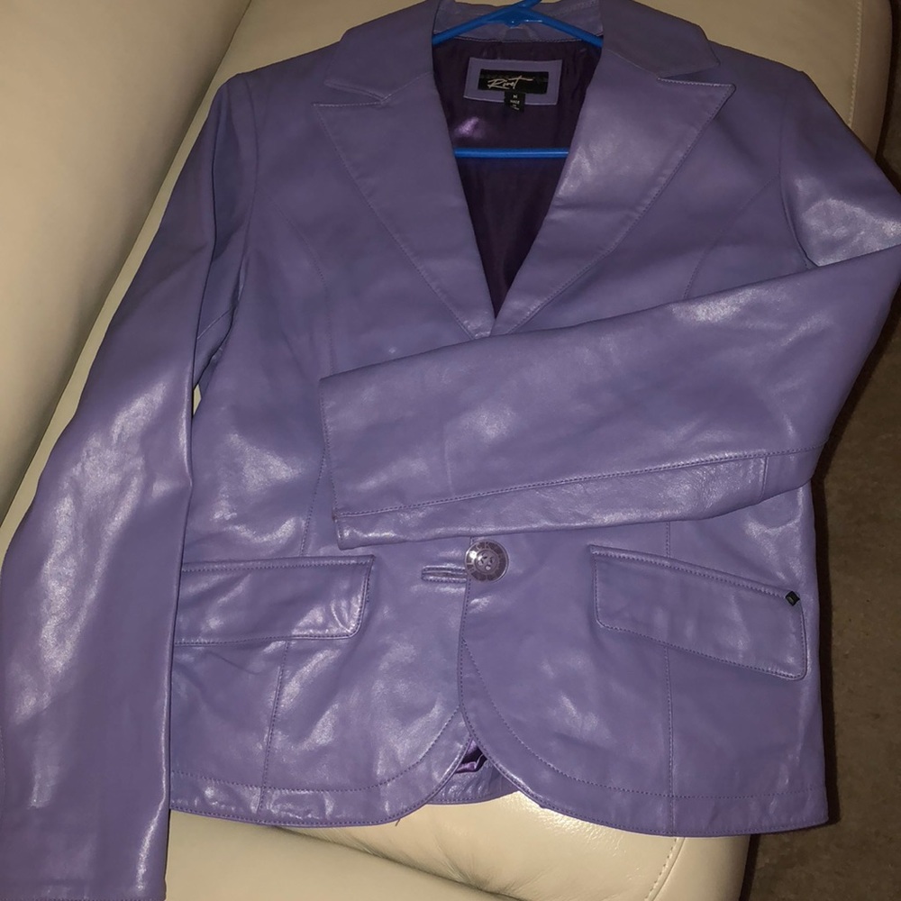 Purple leather jacket N W/OT